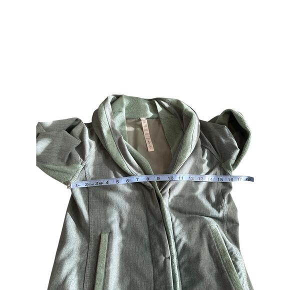 Lululemon Back To Class Textured Green Button Down Double Collar Jacket Size 4 - Picture 10 of 12